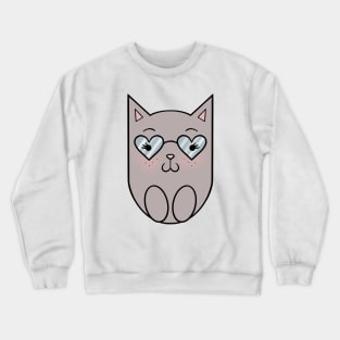 Cat wearing sunglasses Crewneck Sweatshirt